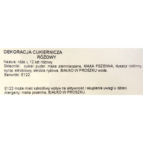 Kwiat ozdoby na tort róża cukrowa dekoracje urodzinowe różowa